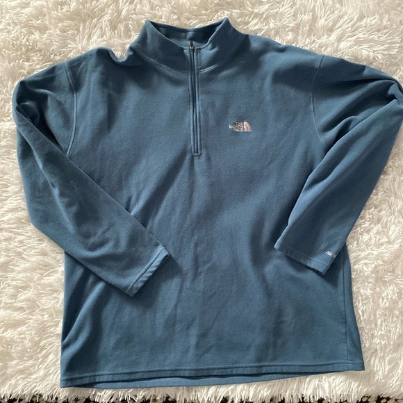 The North Face micro fleece blue pullover - Picture 1 of 6